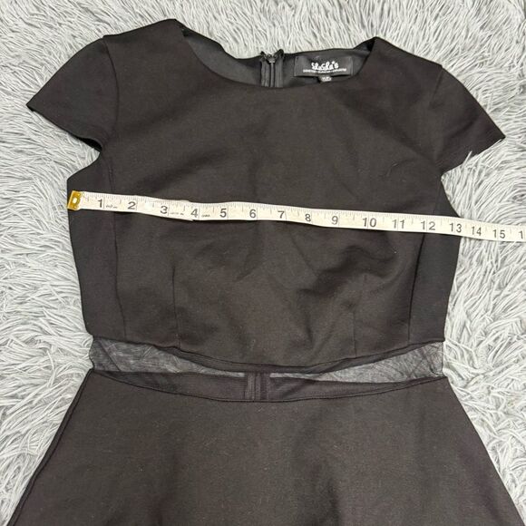 Lulus Black Short Sleeve Fit n Flare Dress Size XS - Picture 6 of 8